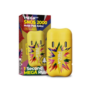 MEGABAR SNOS 2000 Nose Vape Kit - Flash Yellow